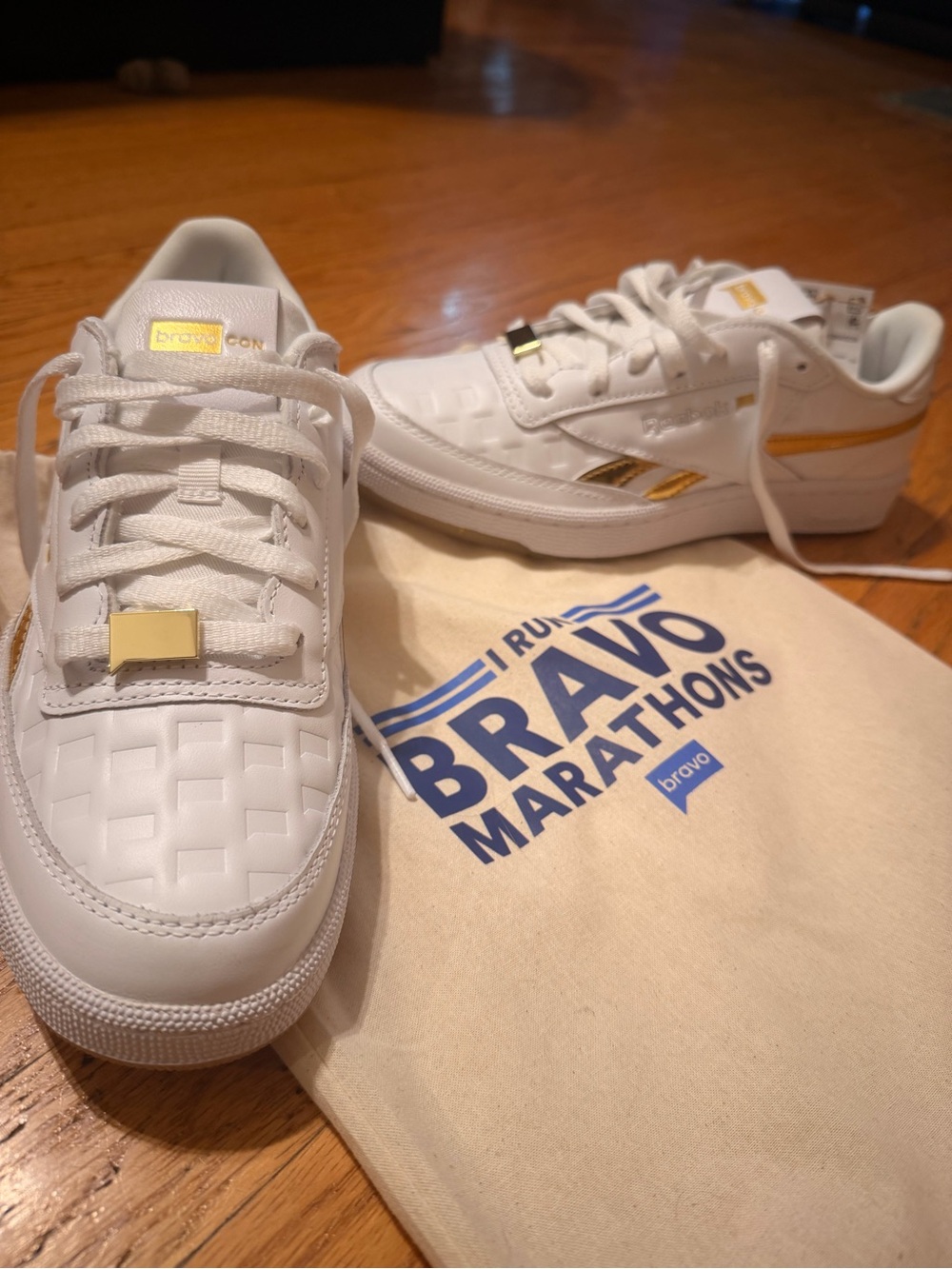 White Reebok x BravoCon Club C Revenge Shoes Size W 9 (40)